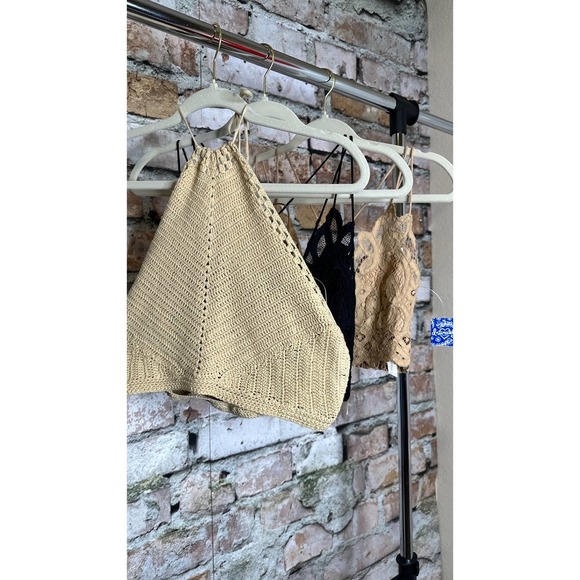 3 pc Free People bralette nude black size m/l - Picture 1 of 8